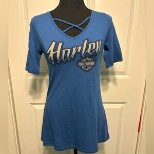 Blue Harley Davidson shirt